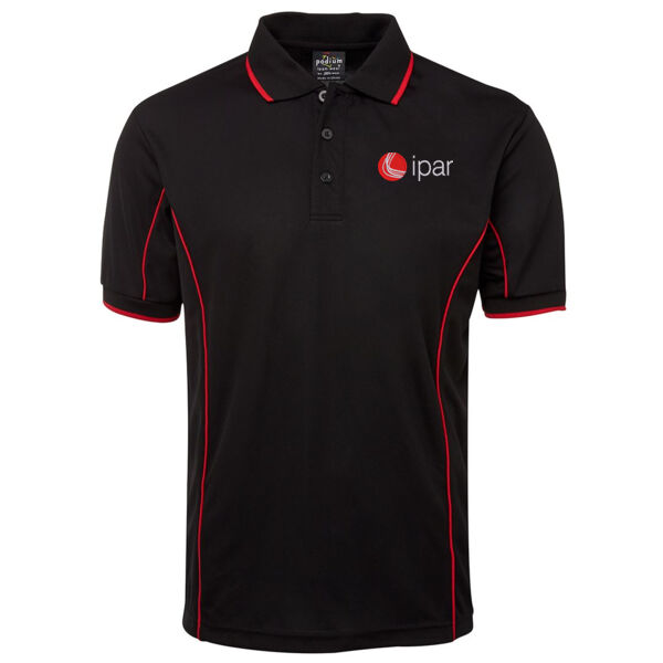 Mens Polo - Black/Red Thumbnail