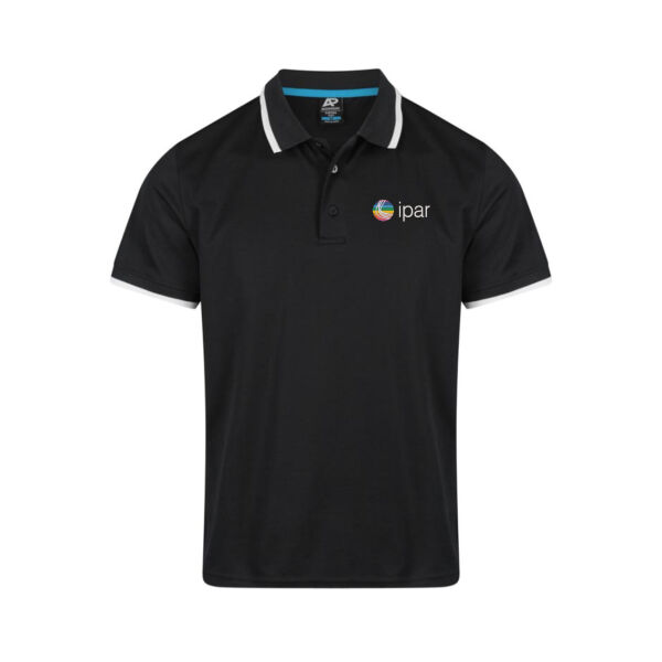 Mens Portsea Polo - PRIDE Logo - Black/White Thumbnail